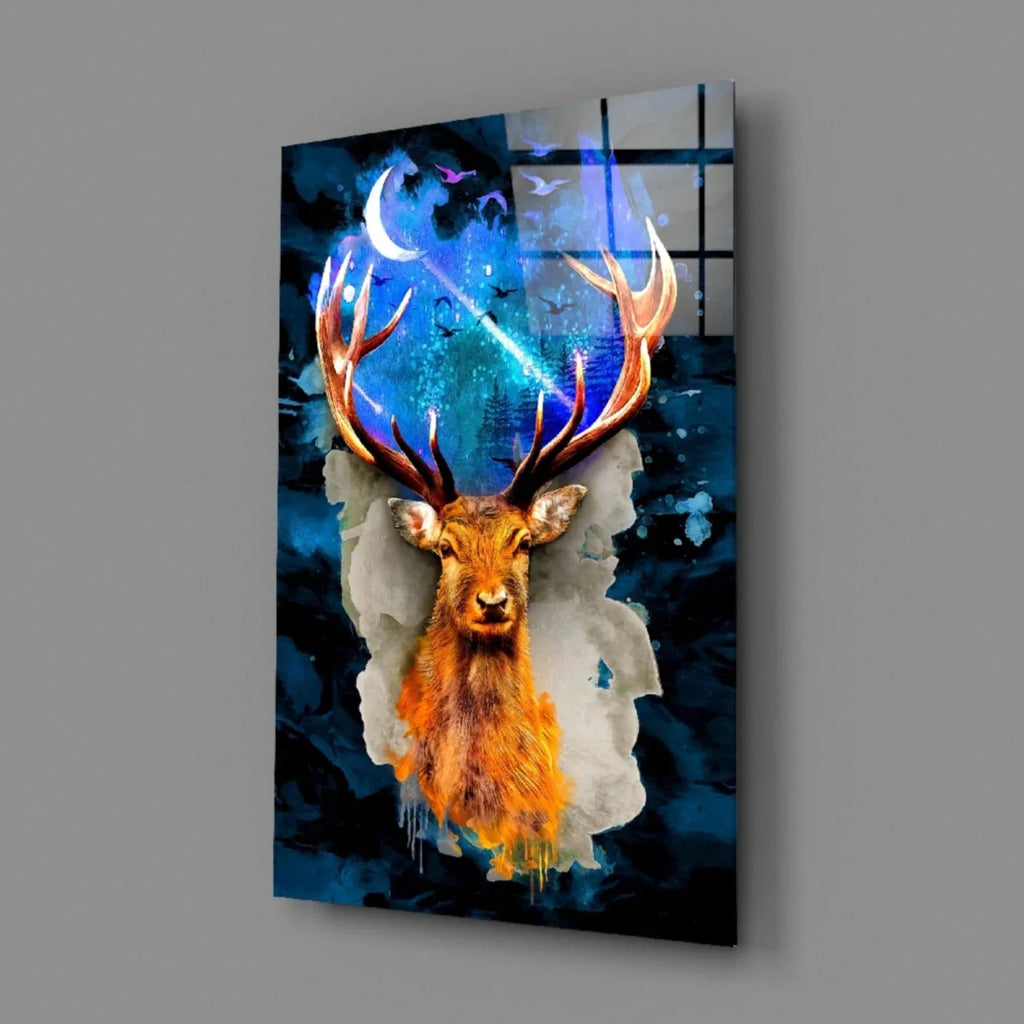 Deer Glass Wall Art - LUXARTDECO