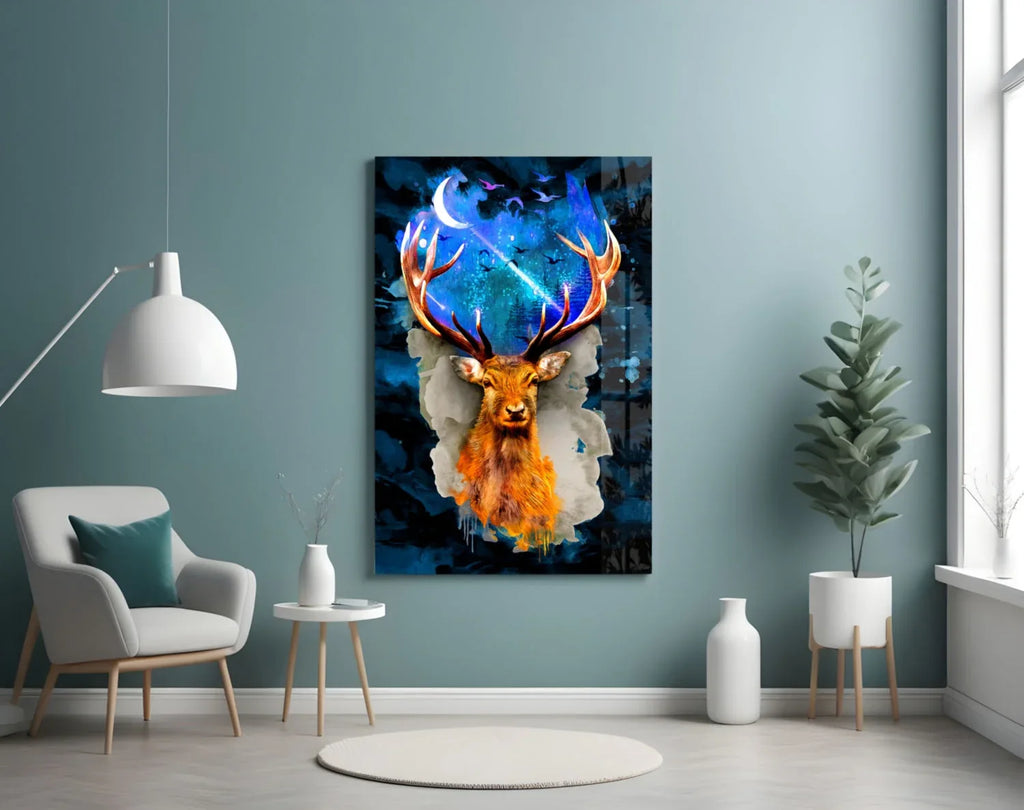 Deer Glass Wall Art - LUXARTDECO