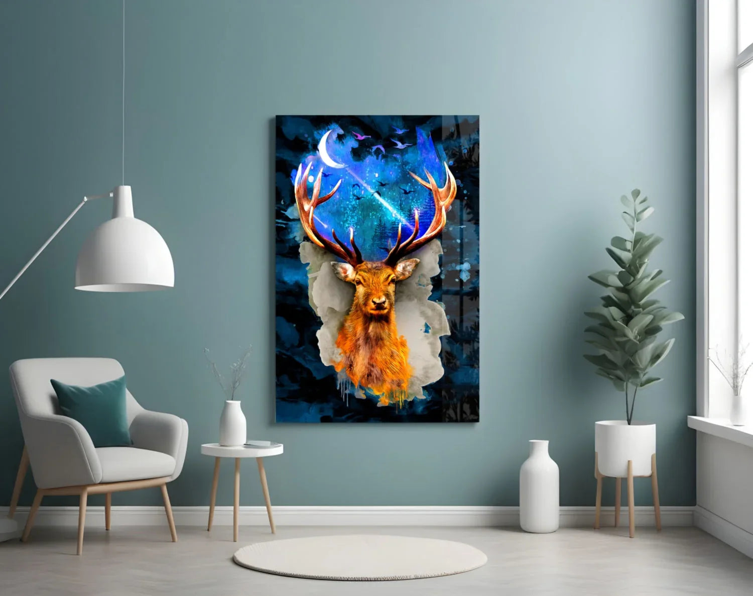 Deer Glass Wall Art - LUXARTDECO