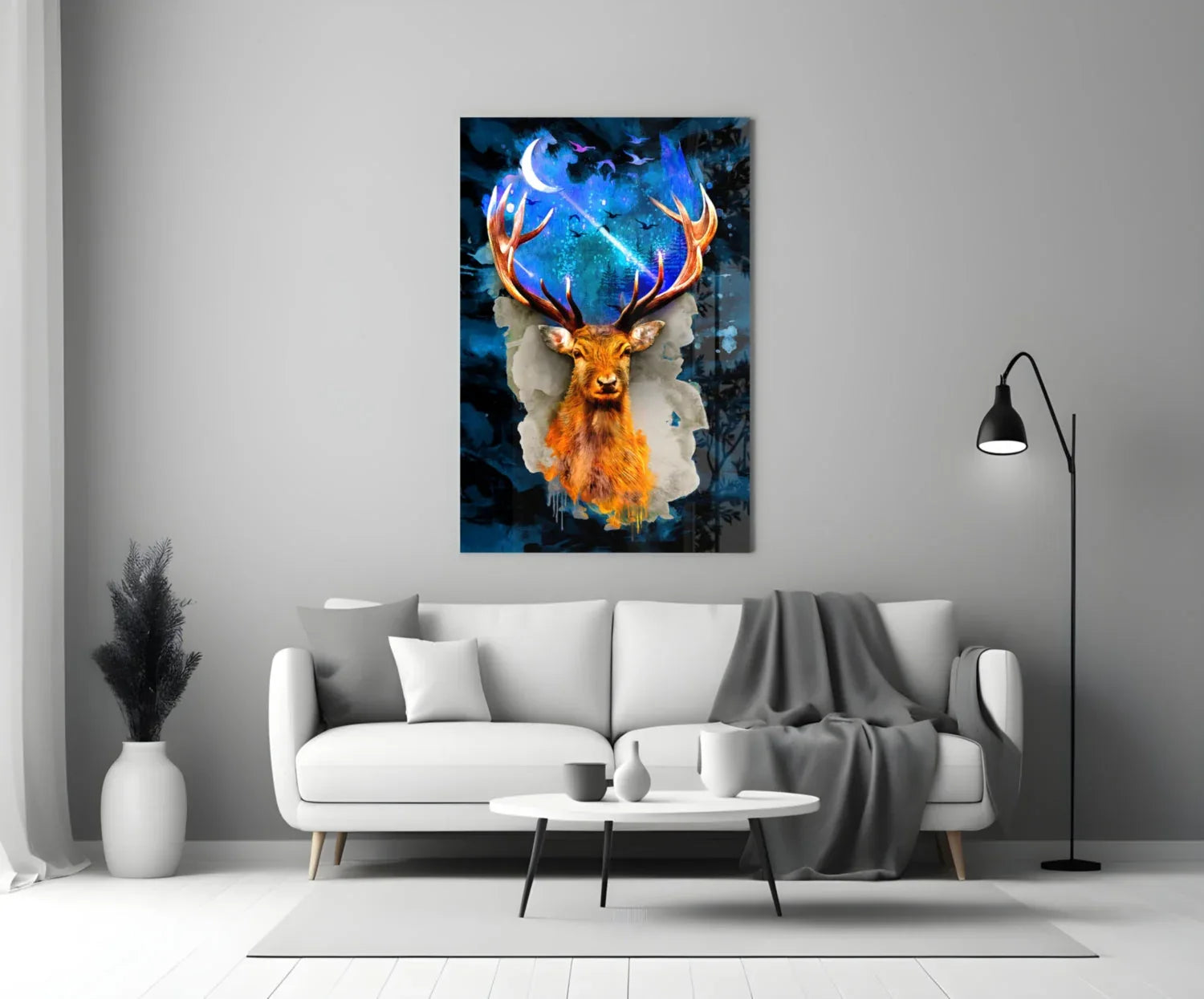Deer Glass Wall Art - LUXARTDECO