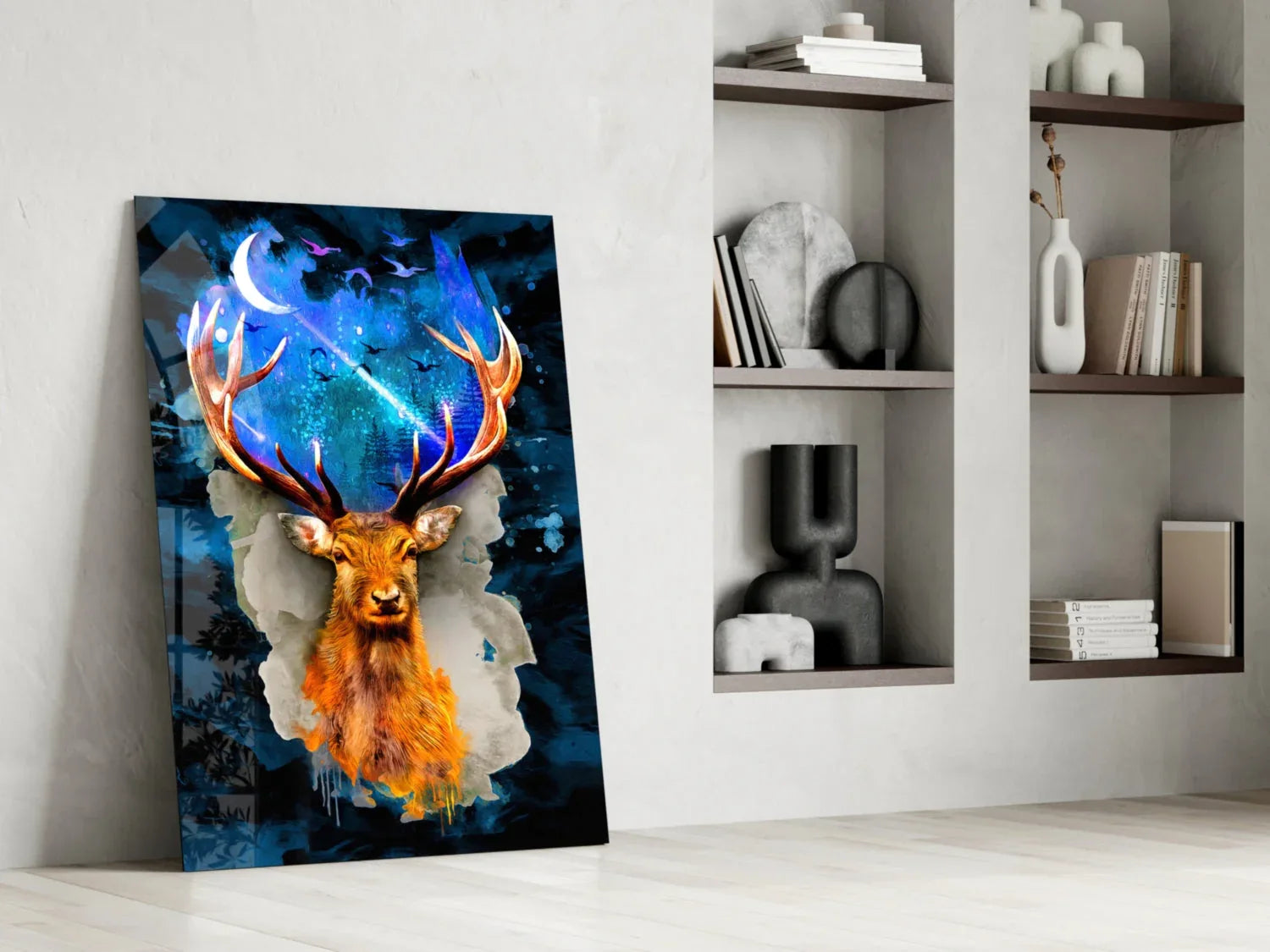 Deer Glass Wall Art - LUXARTDECO