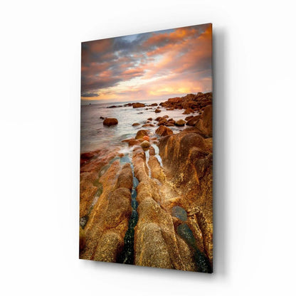 Cliffs Glass Wall Art - LUXARTDECO