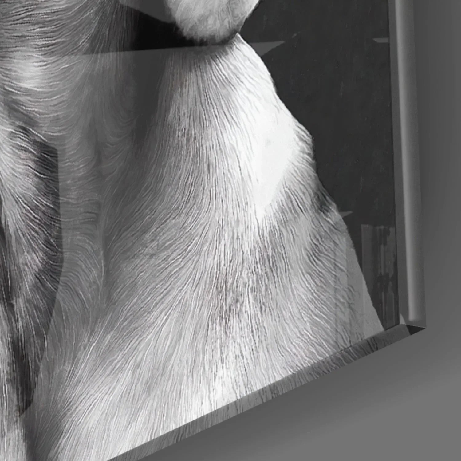 Innocent Dog Glass Wall Art - LUXARTDECO