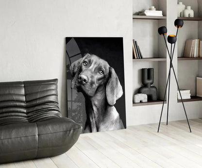 Innocent Dog Glass Wall Art - LUXARTDECO