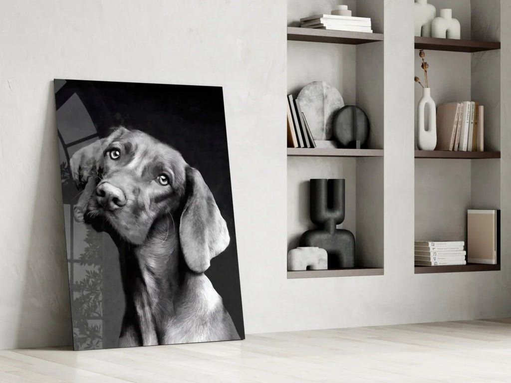 Innocent Dog Glass Wall Art - LUXARTDECO