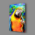 Parrot Glass Wall Art - LUXARTDECO