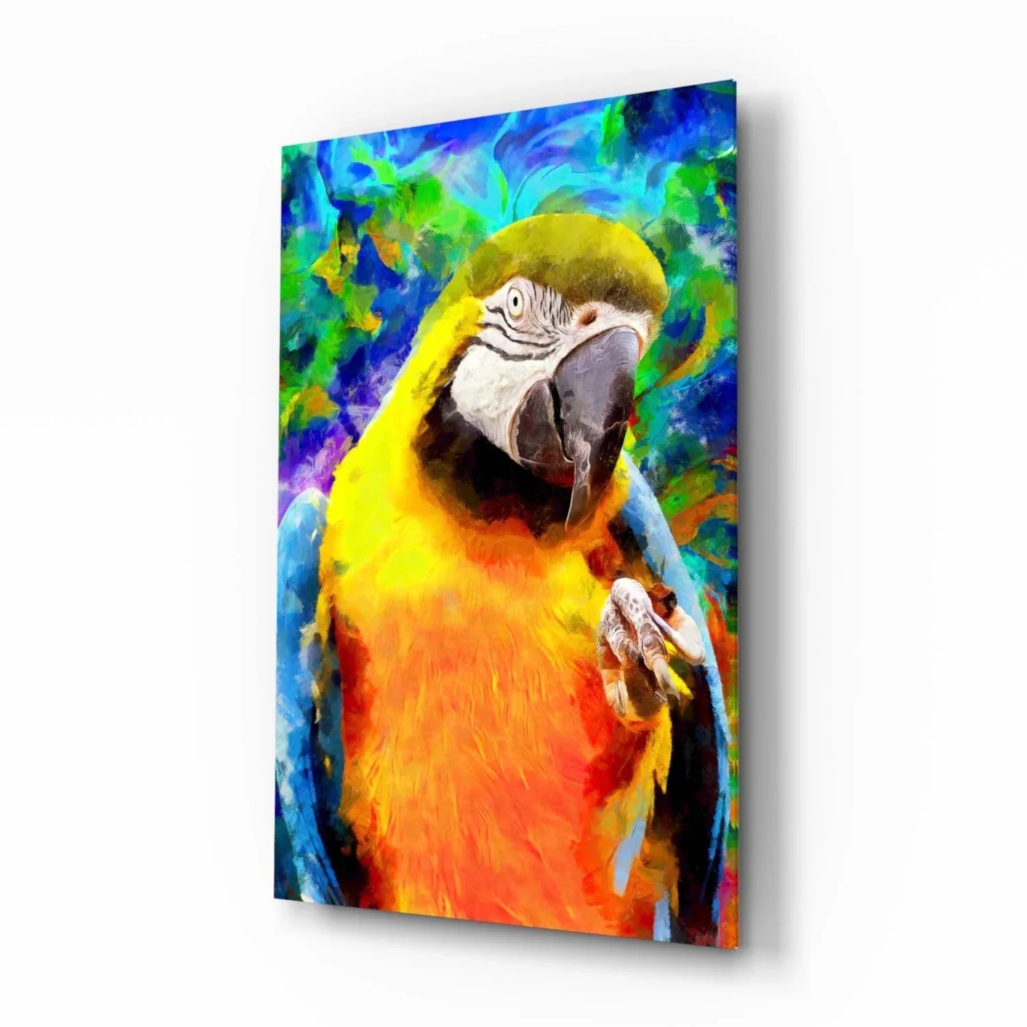 Parrot Glass Wall Art - LUXARTDECO