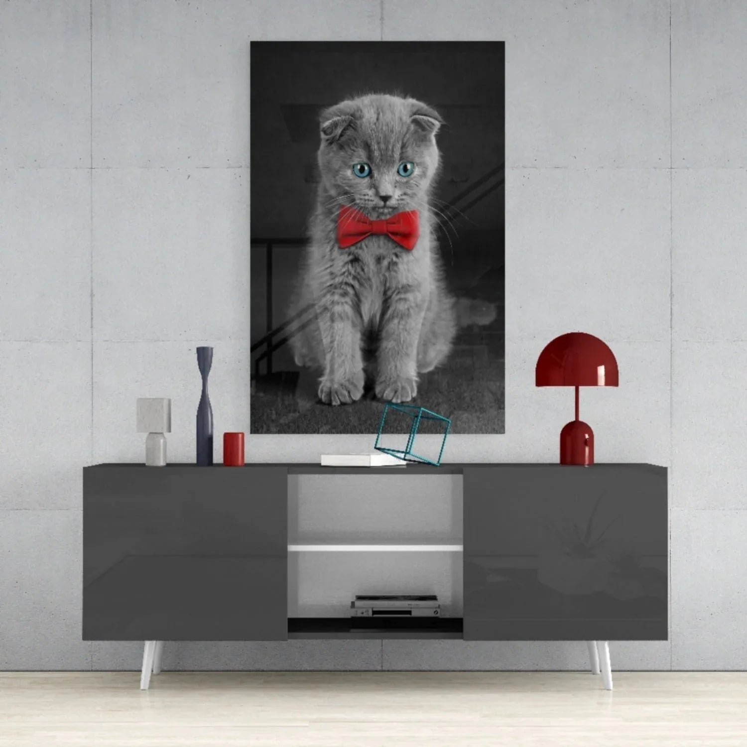 Cat Glass Wall Art - LUXARTDECO