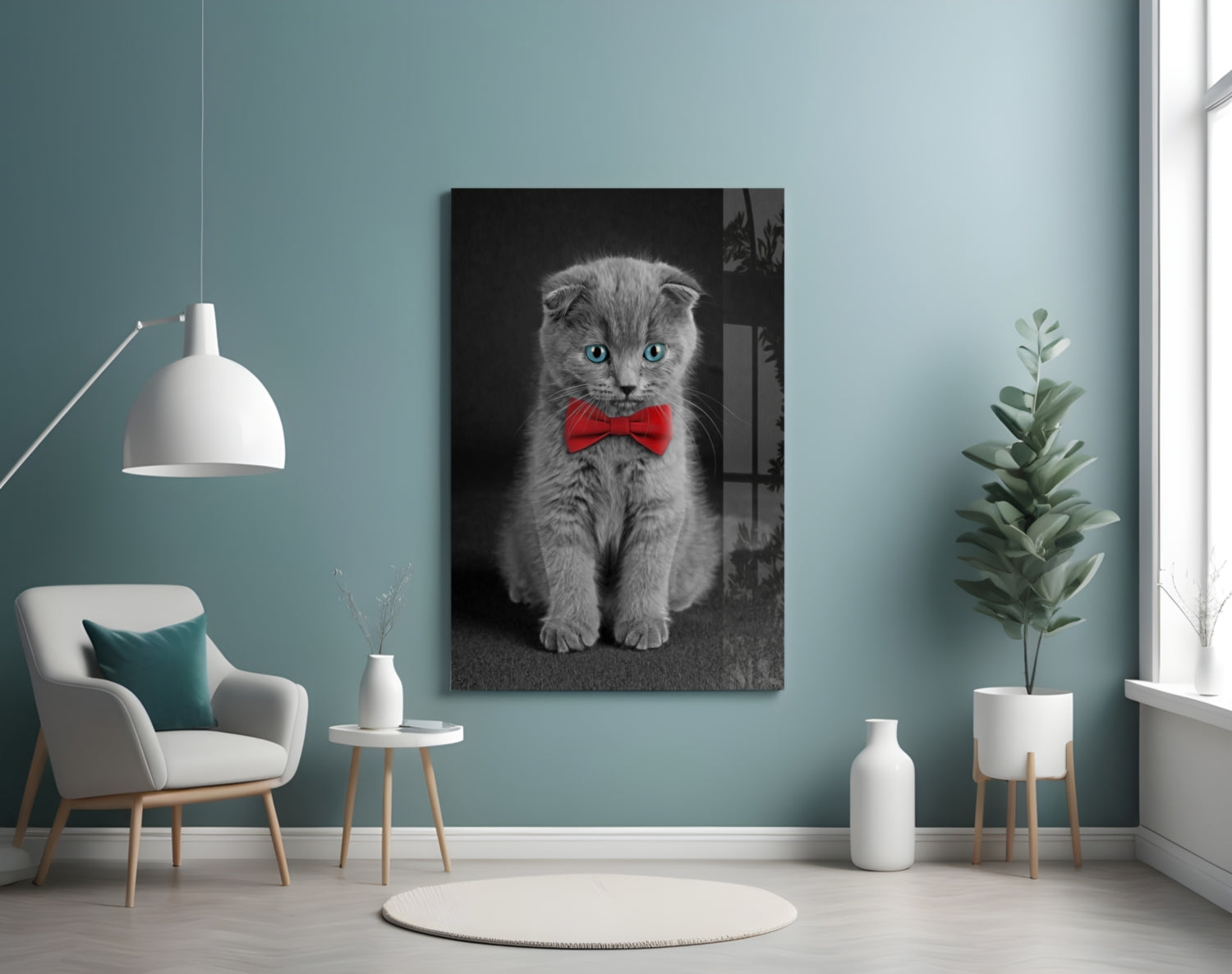 Cat Glass Wall Art