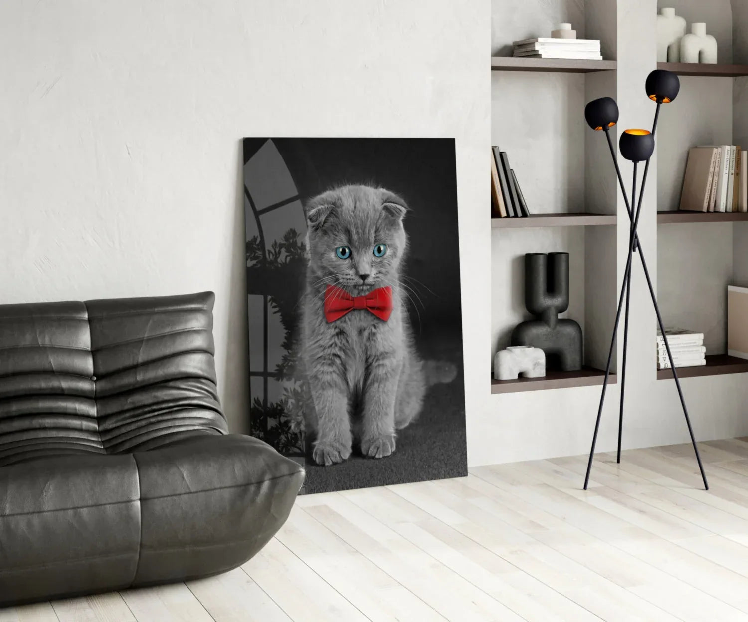 Cat Glass Wall Art - LUXARTDECO