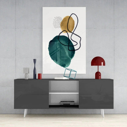 Abstract Shapes Glass Wall Art - LUXARTDECO