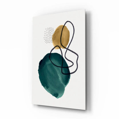 Abstract Shapes Glass Wall Art - LUXARTDECO