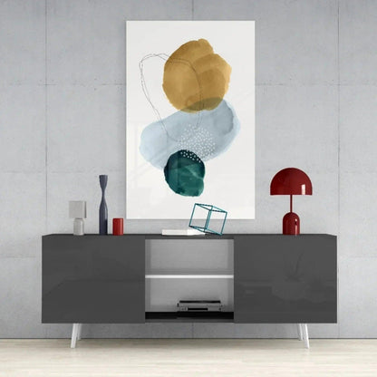 Abstract Shapes Glass Wall Art - LUXARTDECO