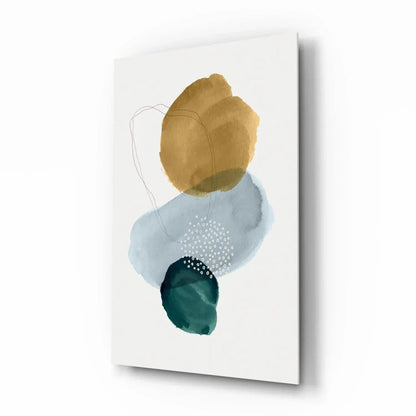 Abstract Shapes Glass Wall Art - LUXARTDECO