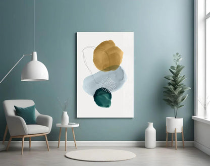 Abstract Shapes Glass Wall Art - LUXARTDECO