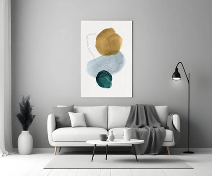 Abstract Shapes Glass Wall Art - LUXARTDECO