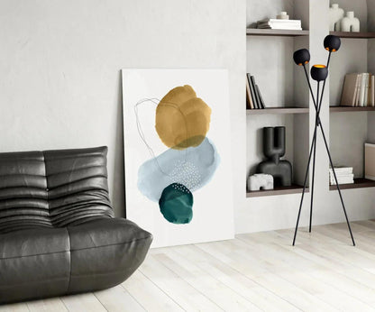 Abstract Shapes Glass Wall Art - LUXARTDECO