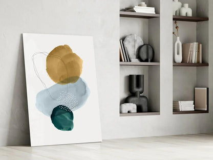 Abstract Shapes Glass Wall Art - LUXARTDECO