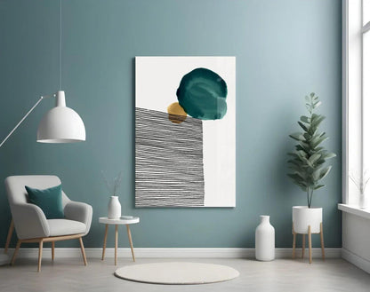 Abstract Shapes Glass Wall Art - LUXARTDECO