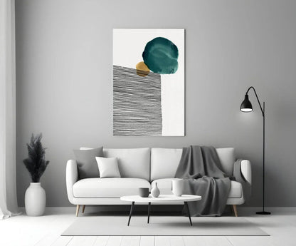 Abstract Shapes Glass Wall Art - LUXARTDECO