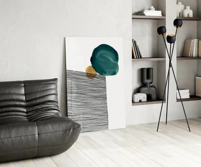 Abstract Shapes Glass Wall Art - LUXARTDECO