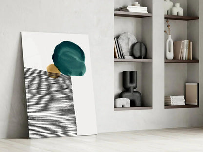 Abstract Shapes Glass Wall Art - LUXARTDECO