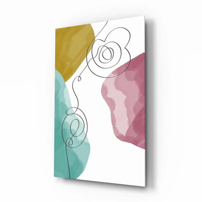 Abstract Shapes Glass Wall Art - LUXARTDECO