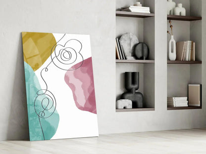 Abstract Shapes Glass Wall Art - LUXARTDECO