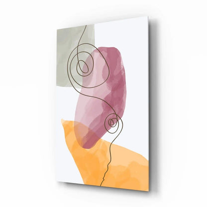 Abstract Shapes Glass Wall Art - LUXARTDECO