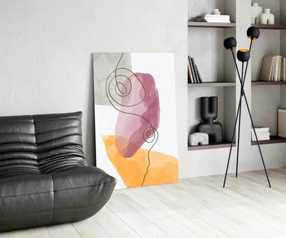 Abstract Shapes Glass Wall Art - LUXARTDECO