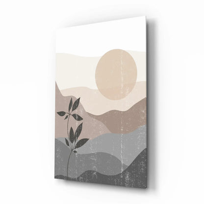 Small Leaves Glass Wall Art - LUXARTDECO