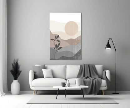 Small Leaves Glass Wall Art - LUXARTDECO