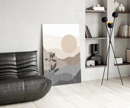 Small Leaves Glass Wall Art - LUXARTDECO