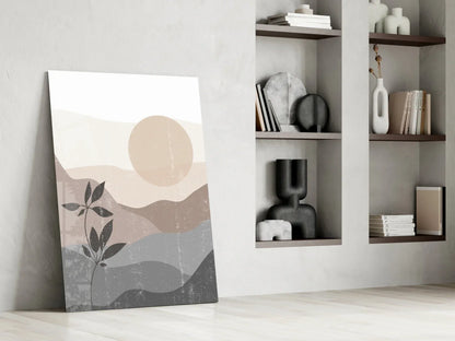 Small Leaves Glass Wall Art - LUXARTDECO