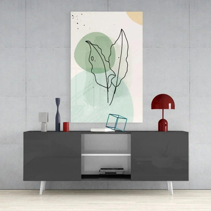 Abstract Shapes Glass Wall Art - LUXARTDECO