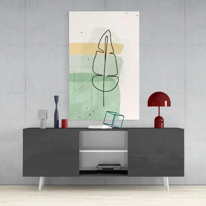 Abstract Shapes Glass Wall Art - LUXARTDECO