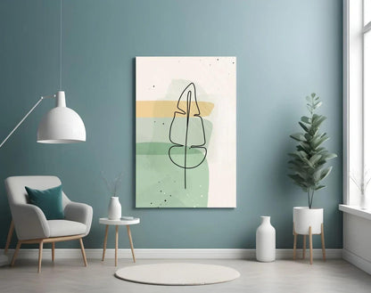 Abstract Shapes Glass Wall Art - LUXARTDECO
