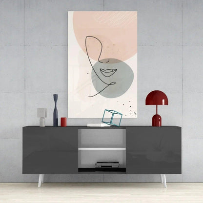Abstract Shapes Glass Wall Art - LUXARTDECO