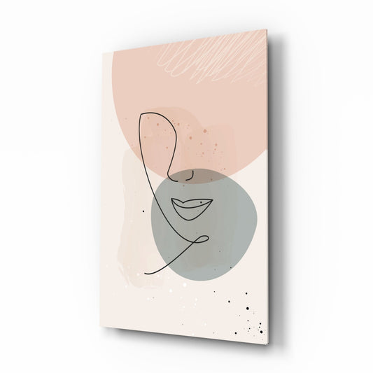 Abstract Shapes Glass Wall Art