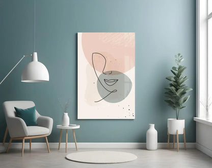 Abstract Shapes Glass Wall Art - LUXARTDECO