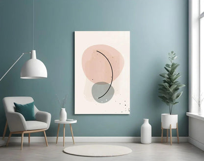 Abstract Shapes Glass Wall Art - LUXARTDECO