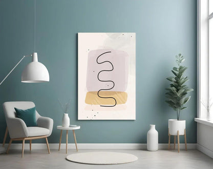 Abstract Shapes Glass Wall Art - LUXARTDECO