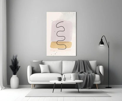 Abstract Shapes Glass Wall Art - LUXARTDECO