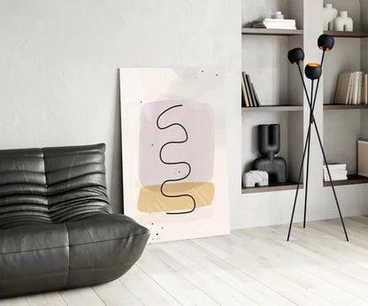 Abstract Shapes Glass Wall Art - LUXARTDECO