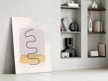 Abstract Shapes Glass Wall Art - LUXARTDECO
