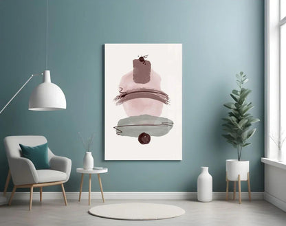 Abstract Shapes Glass Wall Art - LUXARTDECO