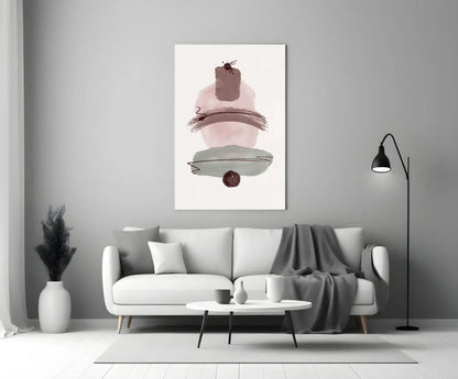 Abstract Shapes Glass Wall Art - LUXARTDECO