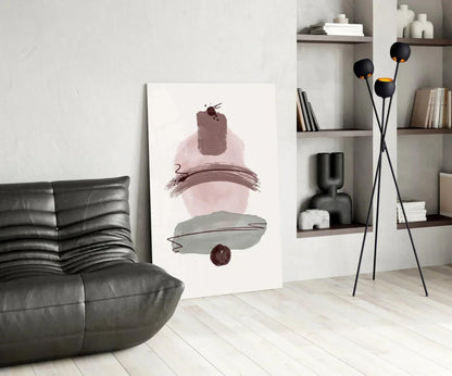Abstract Shapes Glass Wall Art - LUXARTDECO
