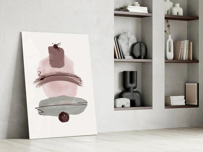 Abstract Shapes Glass Wall Art - LUXARTDECO