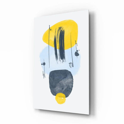 Abstract Shapes Glass Wall Art - LUXARTDECO